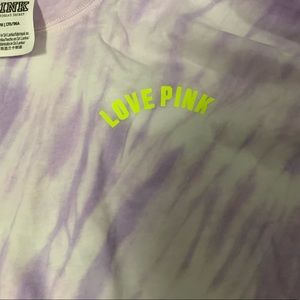 Pink/VS Purple Tie Dye Long Sleeve Tee Size M